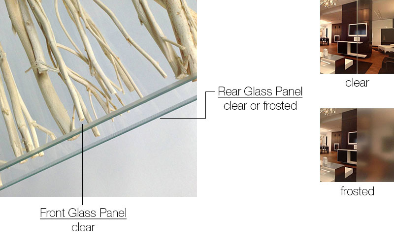 Coastal Branch Stack Room Dividers Glass Detail