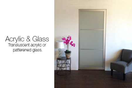 Glass and Acrylic Pocket Doors