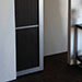 Wood Pocket Doors with Dividers Left Detail View