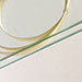 Ellipsed White Wood Ring Ribbon Glass Detail View
